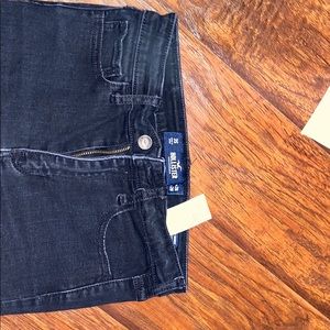Hollister black jean pants ripped on knees only.